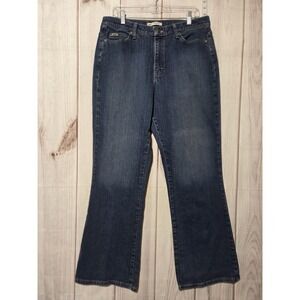 Lee Jeans Womens 14 Blue High‎ Rise Relaxed Bootcut At The Waist Denim 32 Inseam